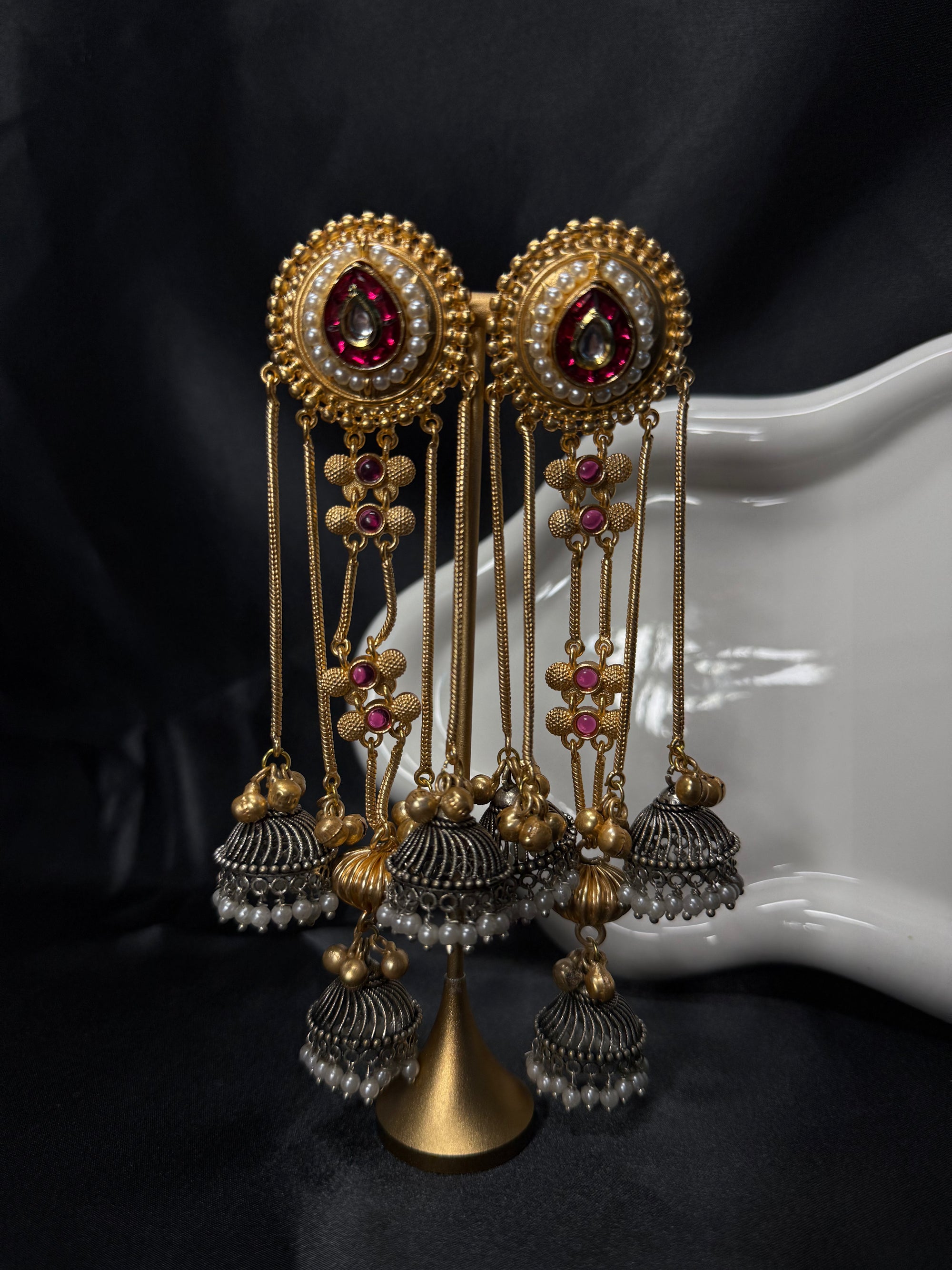 Ear Chain Jhumkas