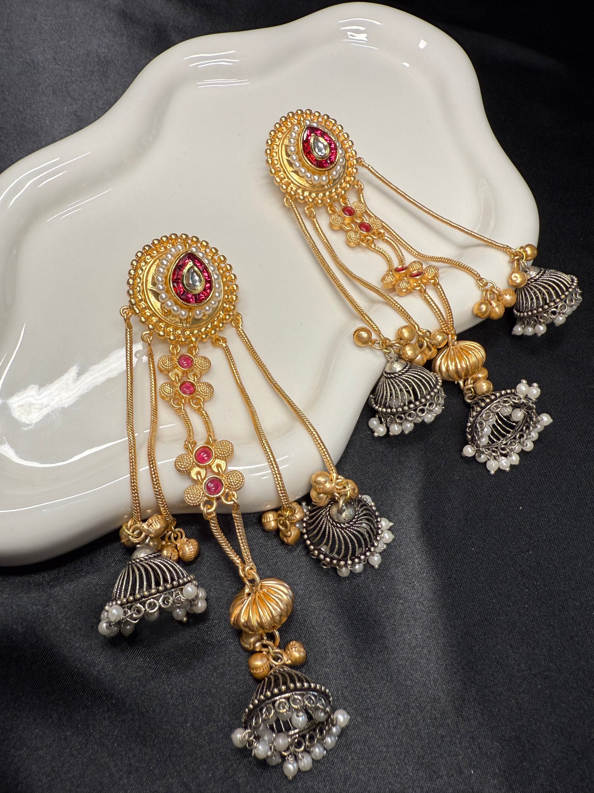 Ear Chain Jhumkas