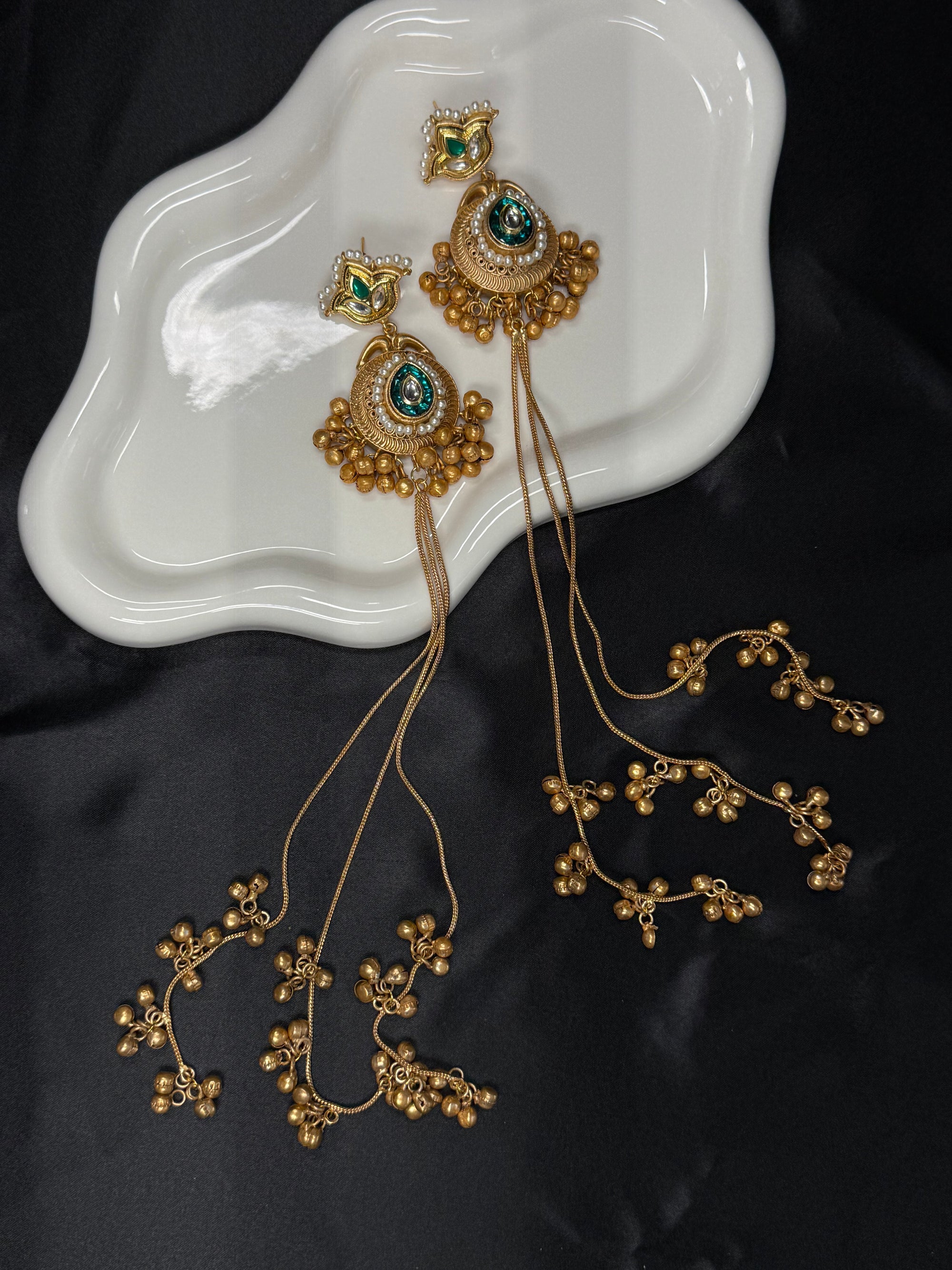 Beautiful Ear Chain with Jhumkas