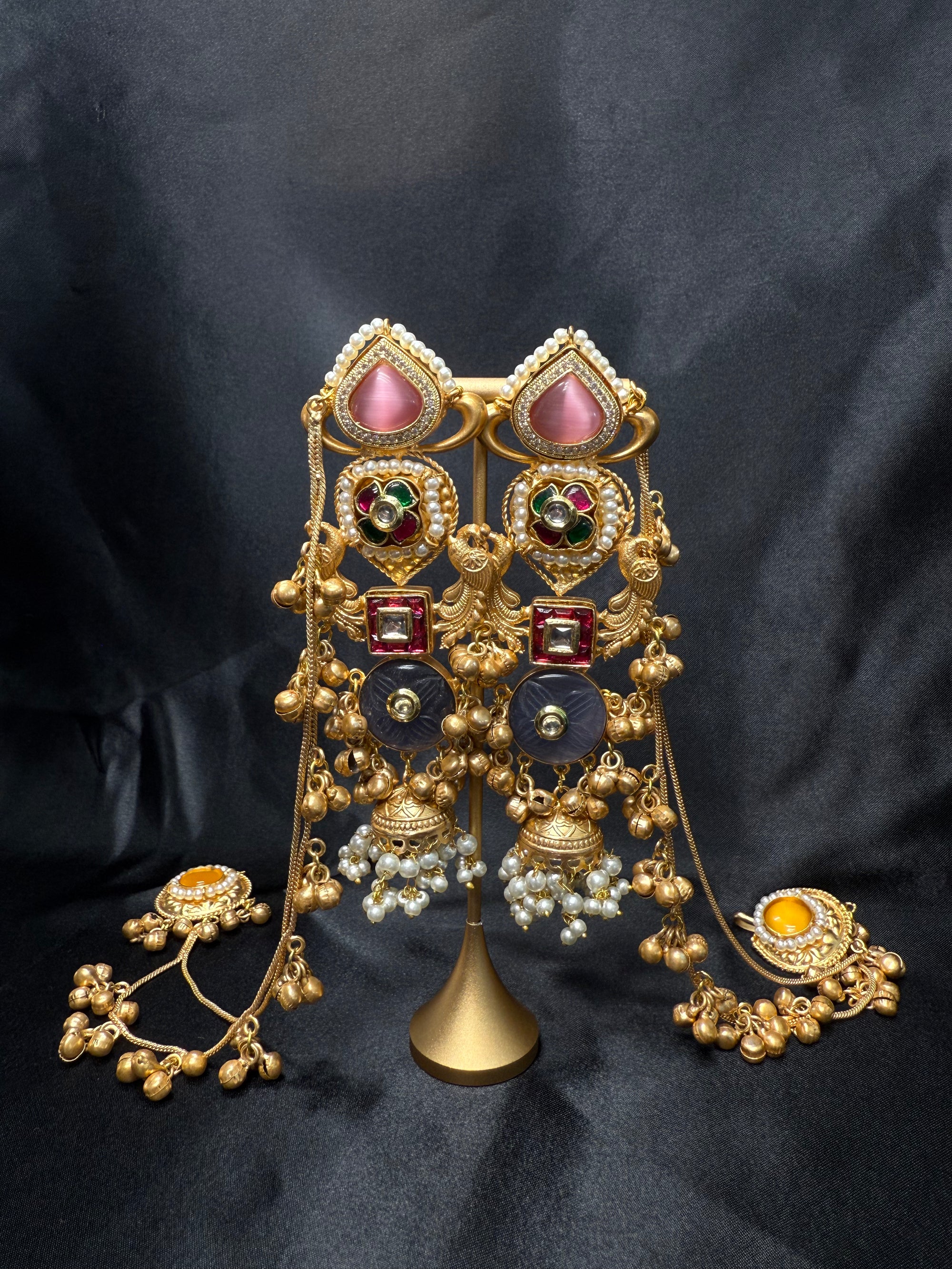 Beautiful Multi Stone Jhumkas