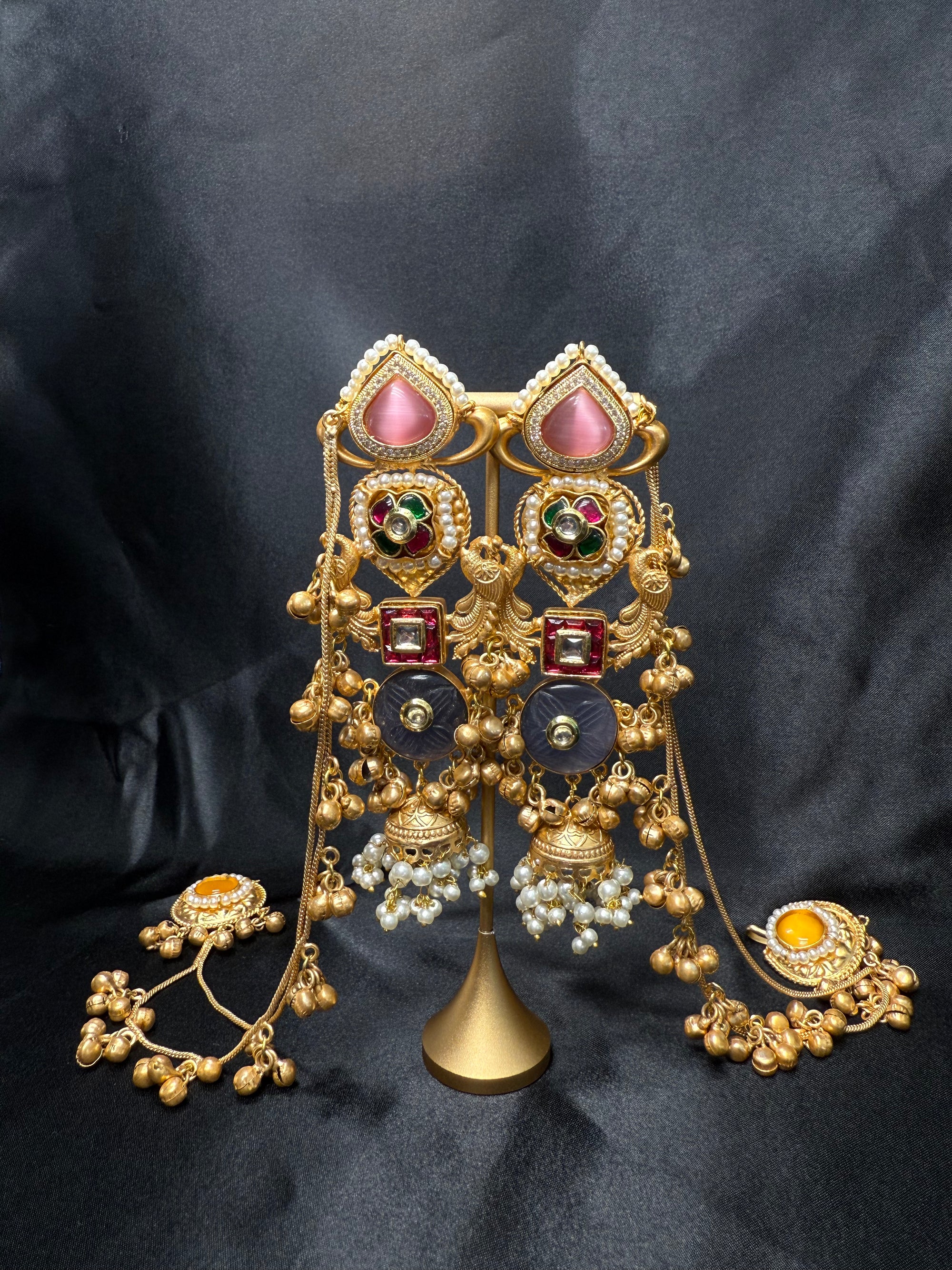 Beautiful Multi Stone Jhumkas