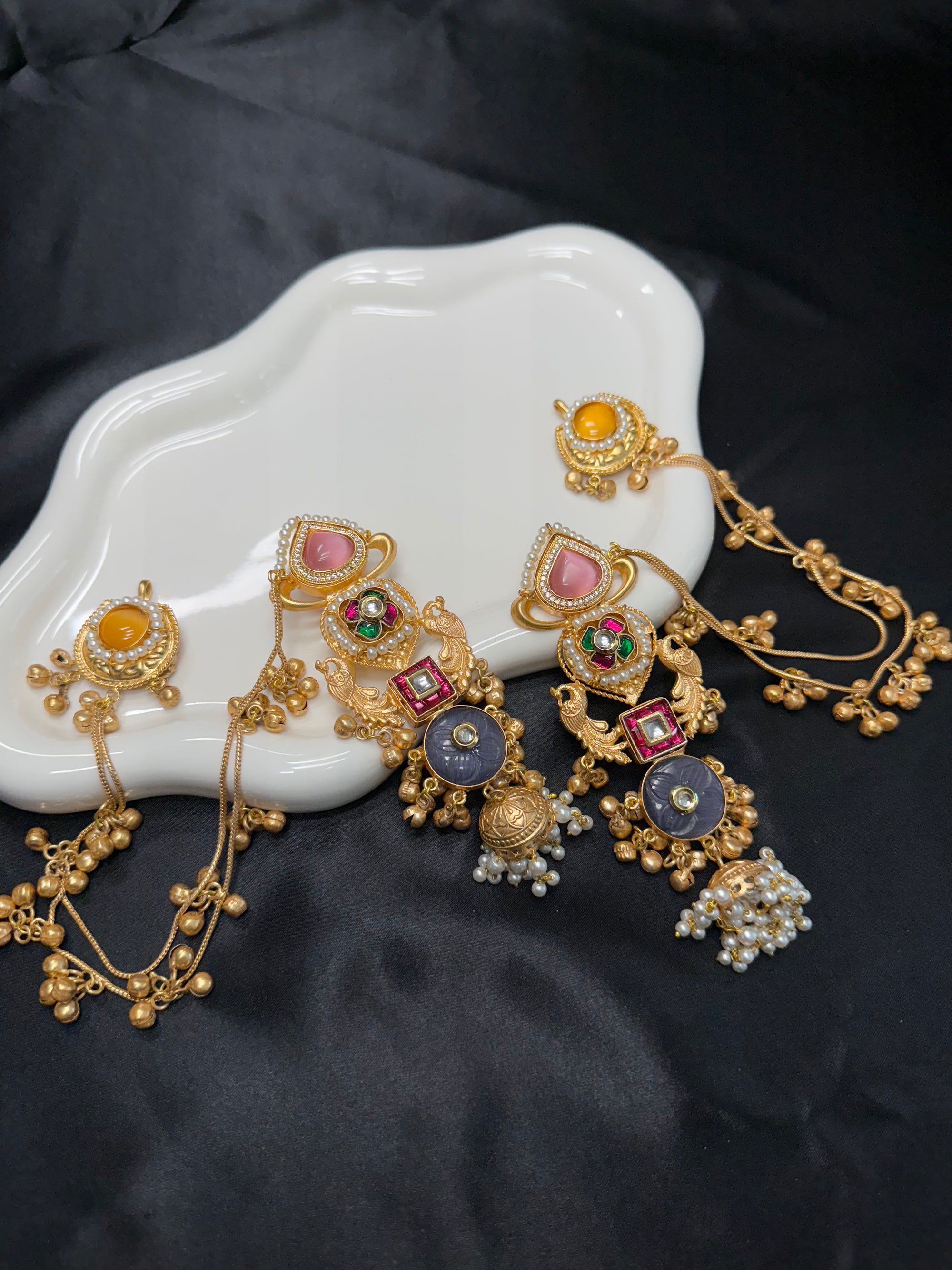 Beautiful Multi Stone Jhumkas