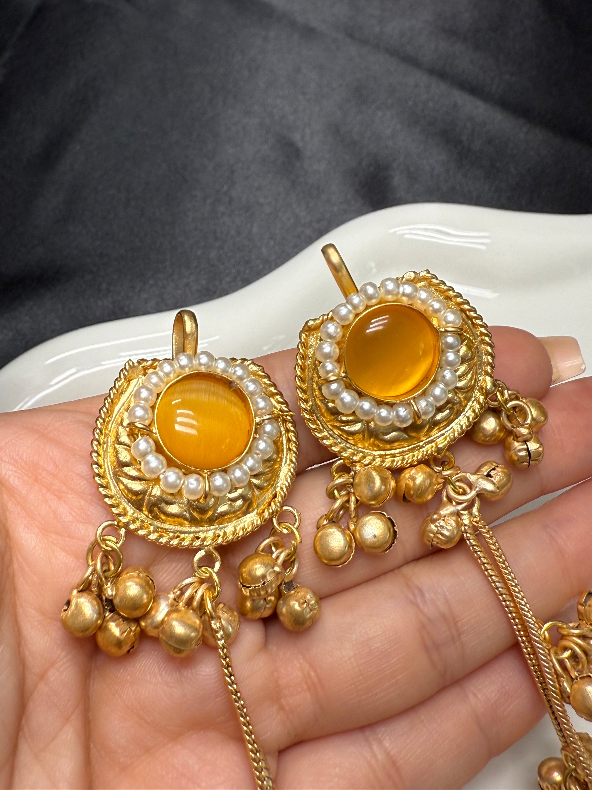 Beautiful Multi Stone Jhumkas
