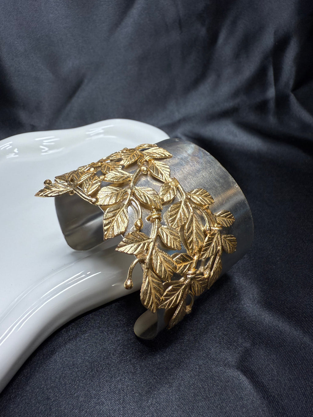 Floral Dual Tone Bracelet