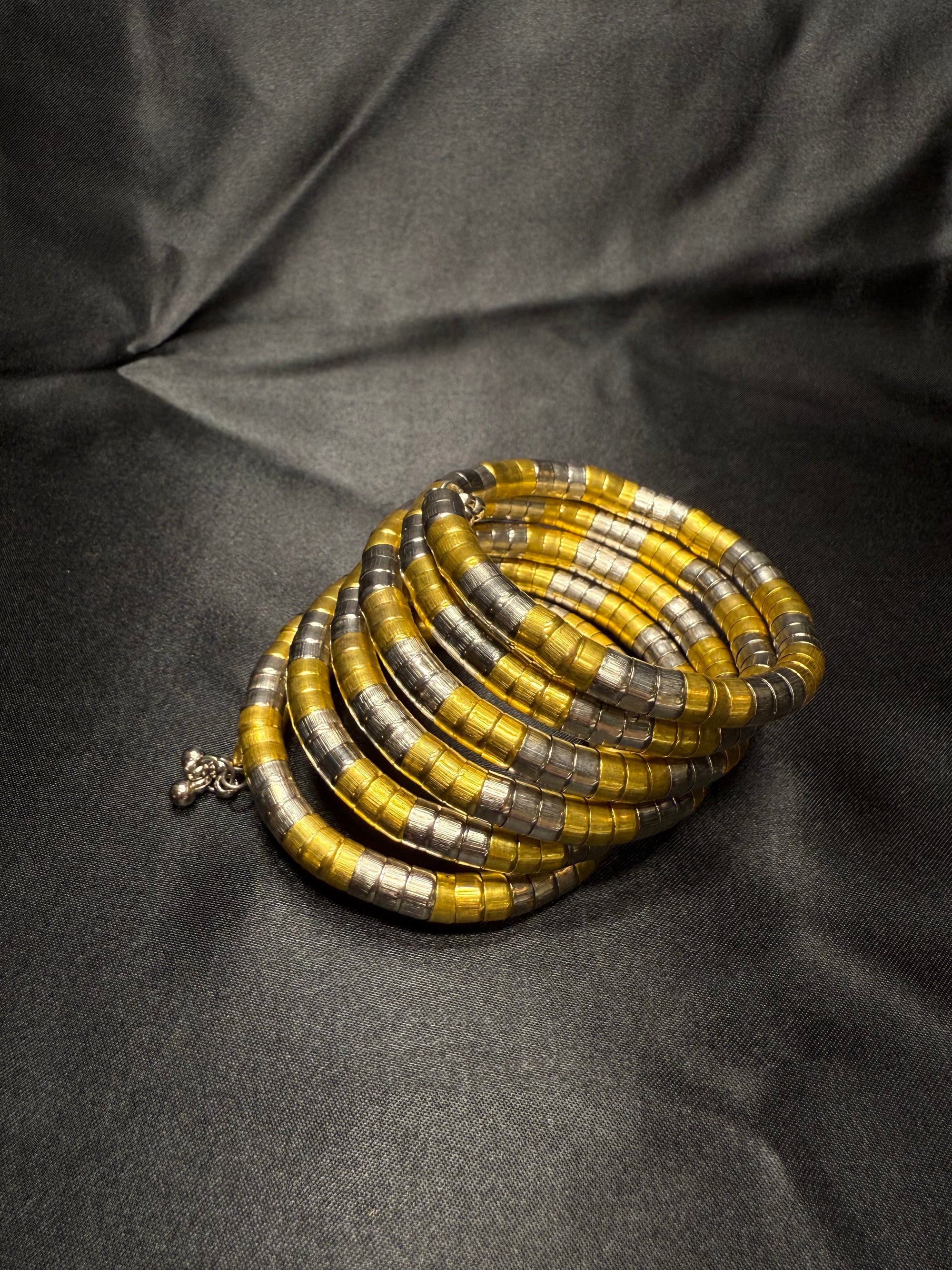 Dual Tone Spiral Bracelet