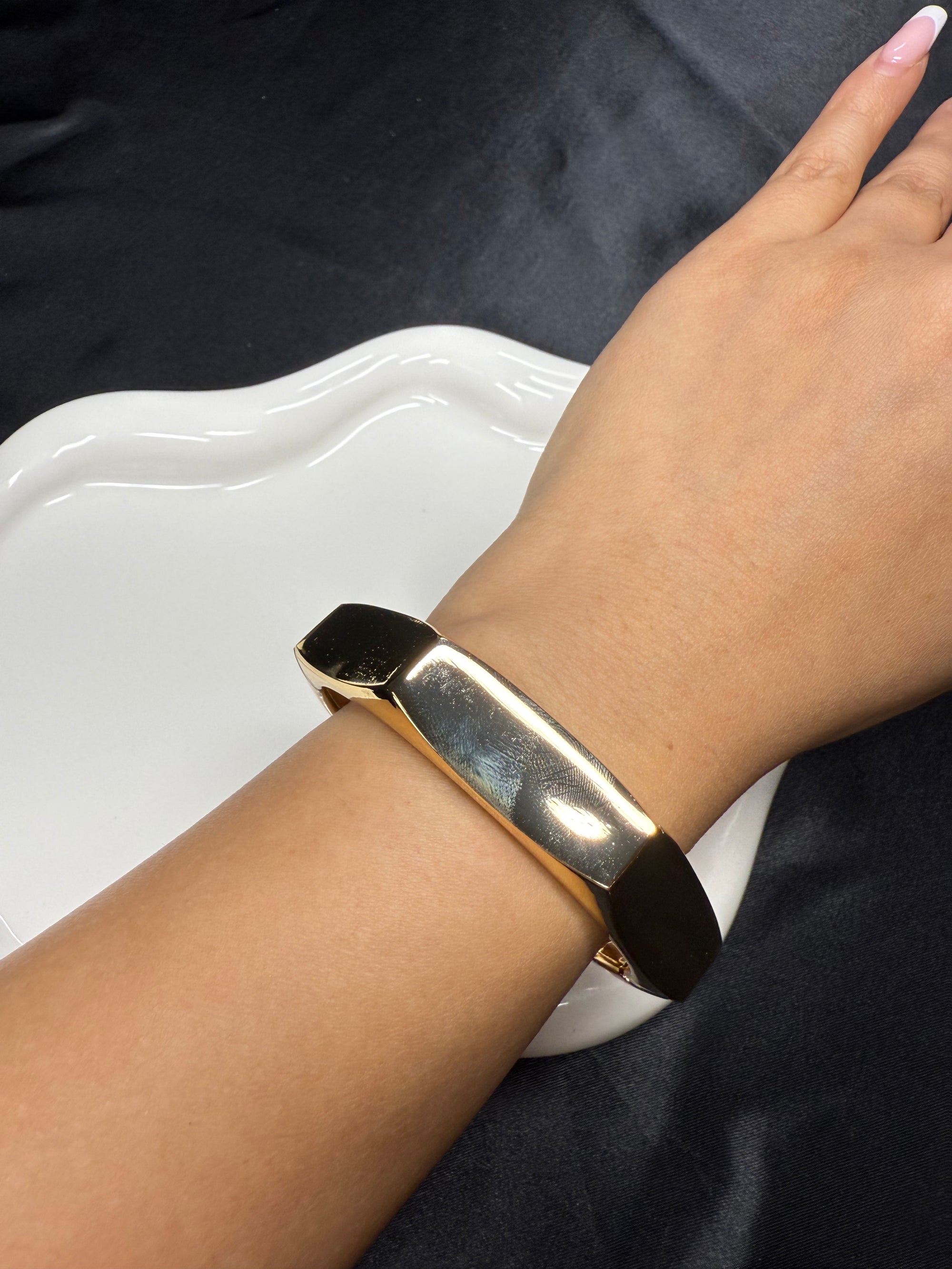 Hex Bracelet - Gold Polish