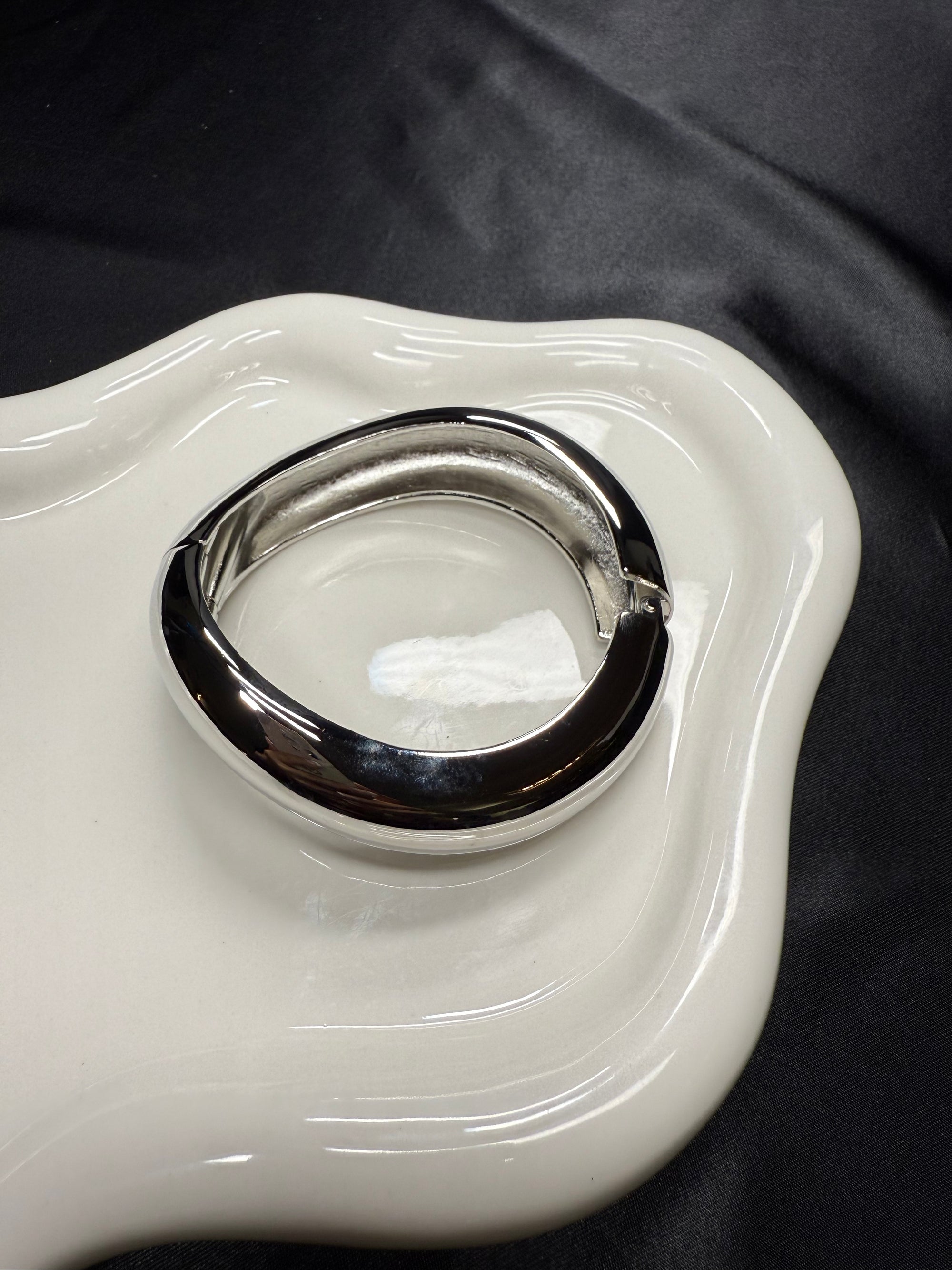 Thick Silver Bracelet