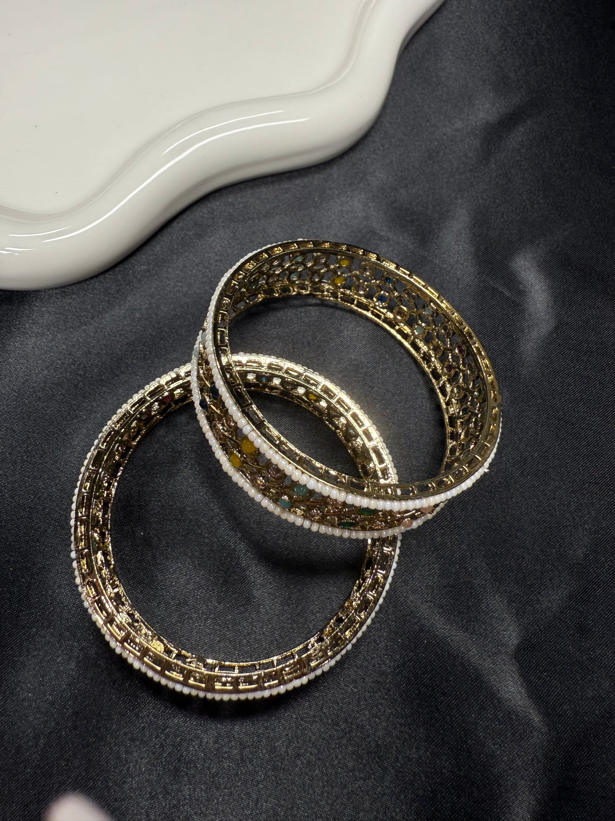 Colorful Thick Bangles - 2.4'