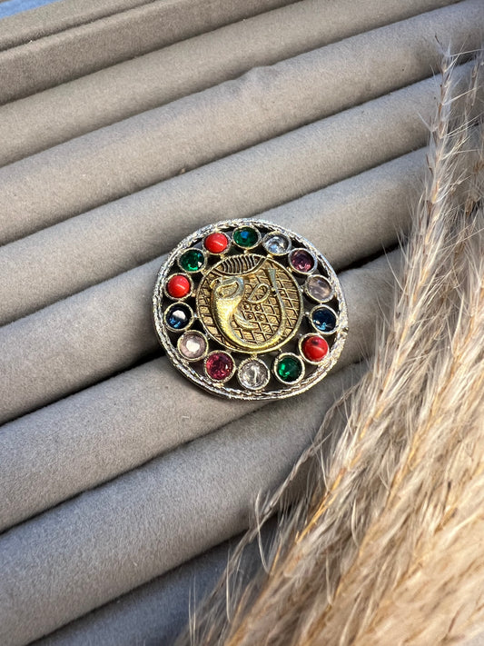 Navratna Ganesha Ring