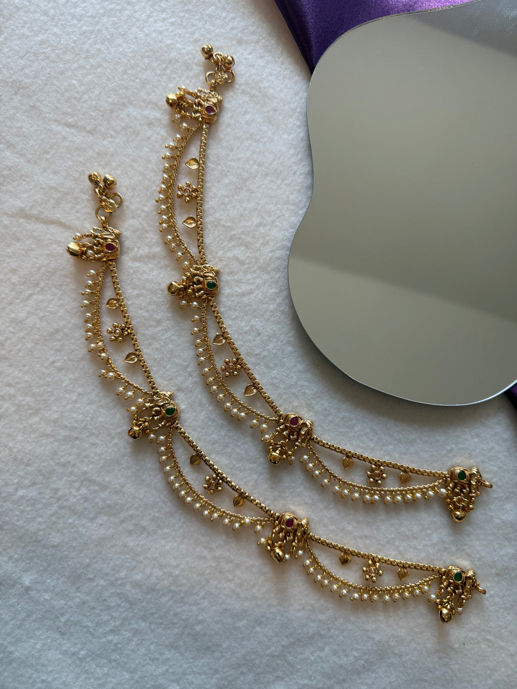 Layered Elephant Anklets