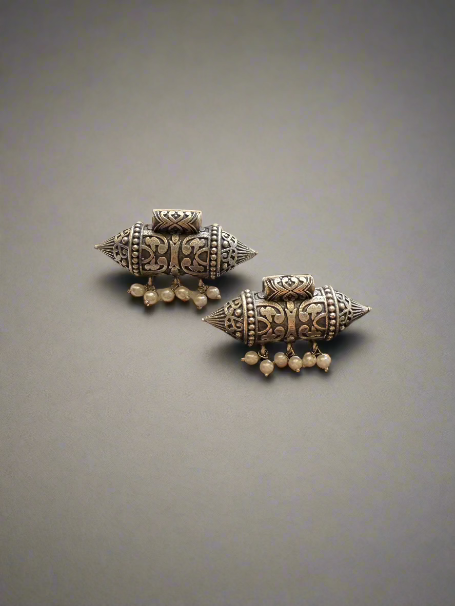 Triangle Scroll Tops Earrings