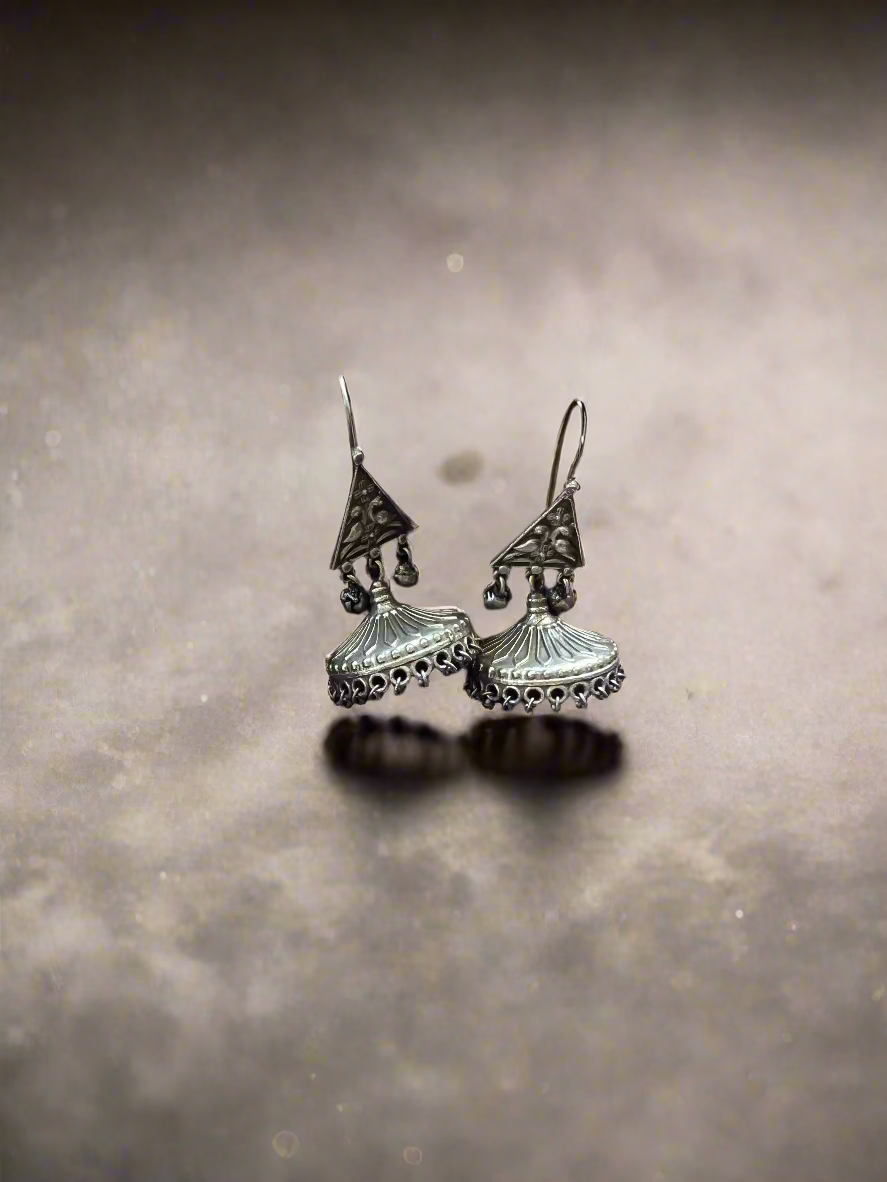 Oxidized Mini Jhumkas - Kolor Rhythms