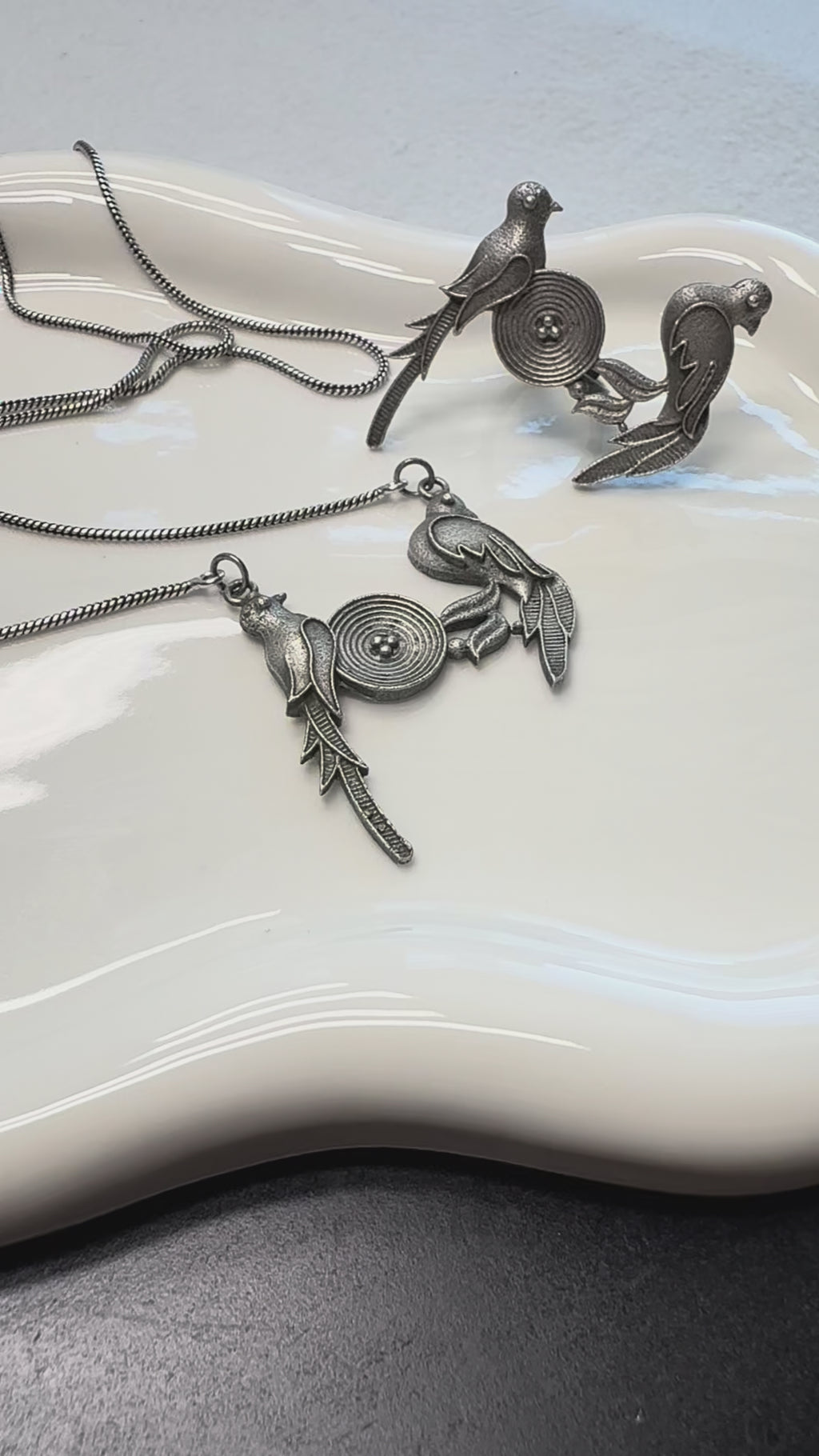 Bird Layer Necklace + Ring