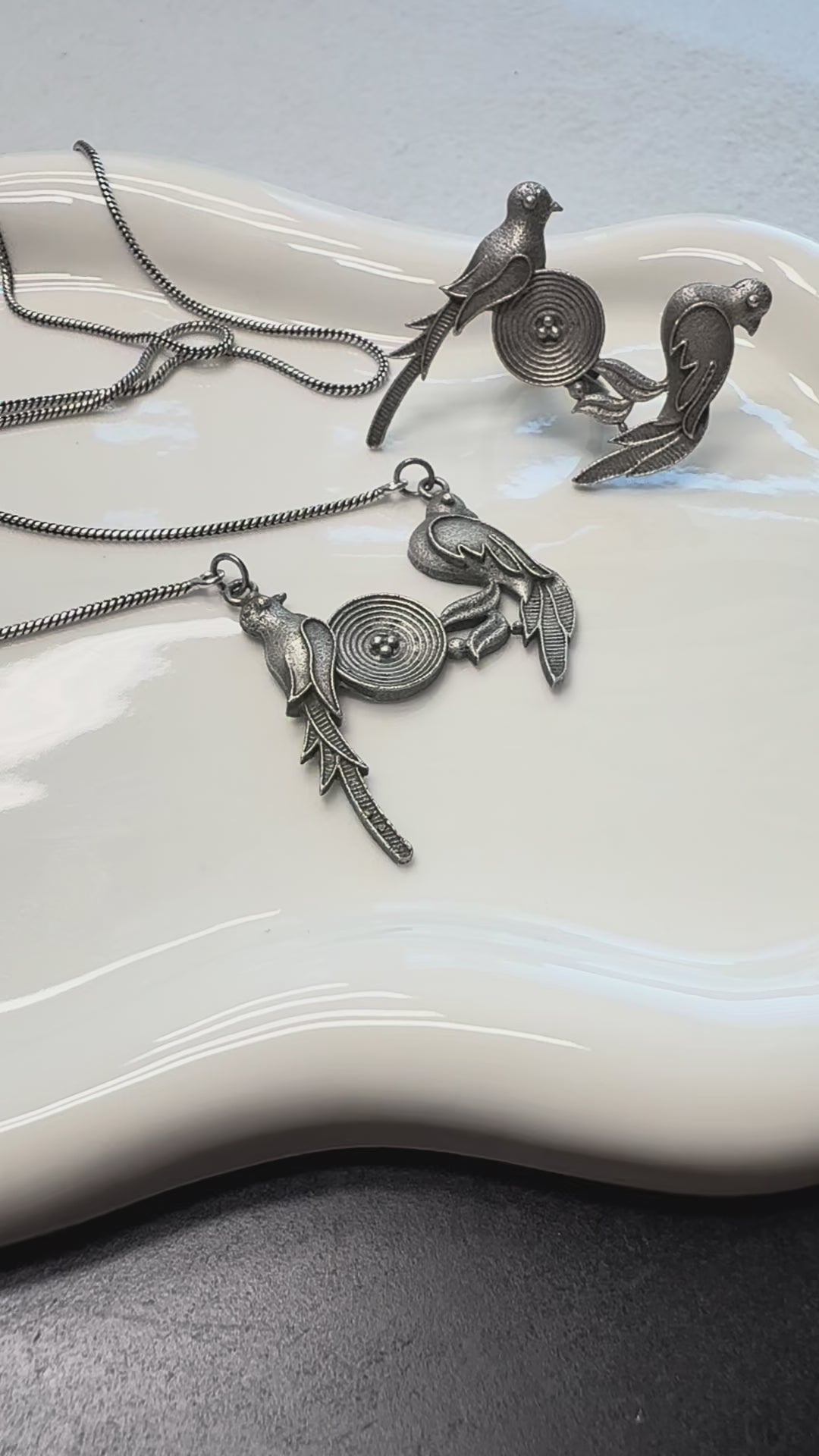 Bird Layer Necklace + Ring